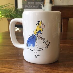 Rae Dunn ALICE IN WONDERLAND Mug double sided Disney Princess collab